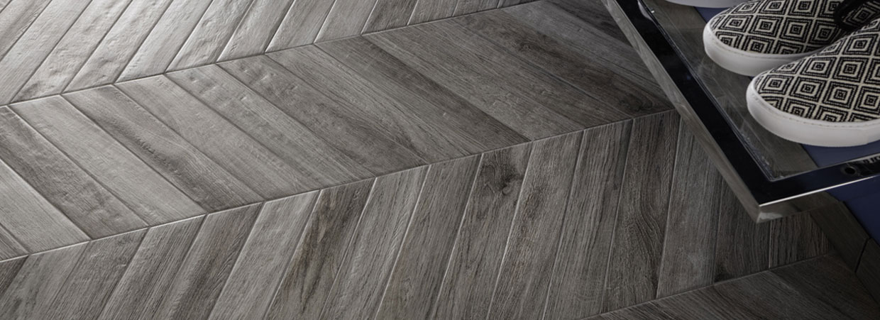 The beautifully traditional Chevron shape springs back to life thanks to  Ceramica Rondine